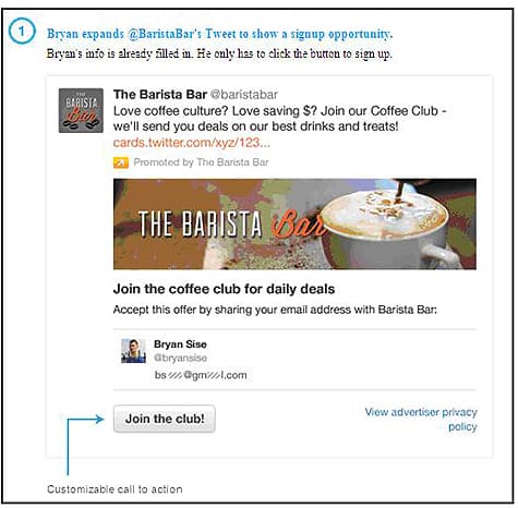 Twitter introduces lead generation card