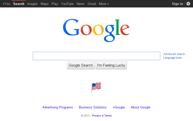 Google old homepage