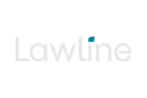 Lawline logo wordmark with a blue dot over the i | Thrive Search | Thrive Search