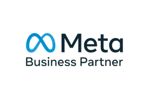 Meta logo with the word 'Meta' and 'Business Partner' below, representing the Meta Business Partner program